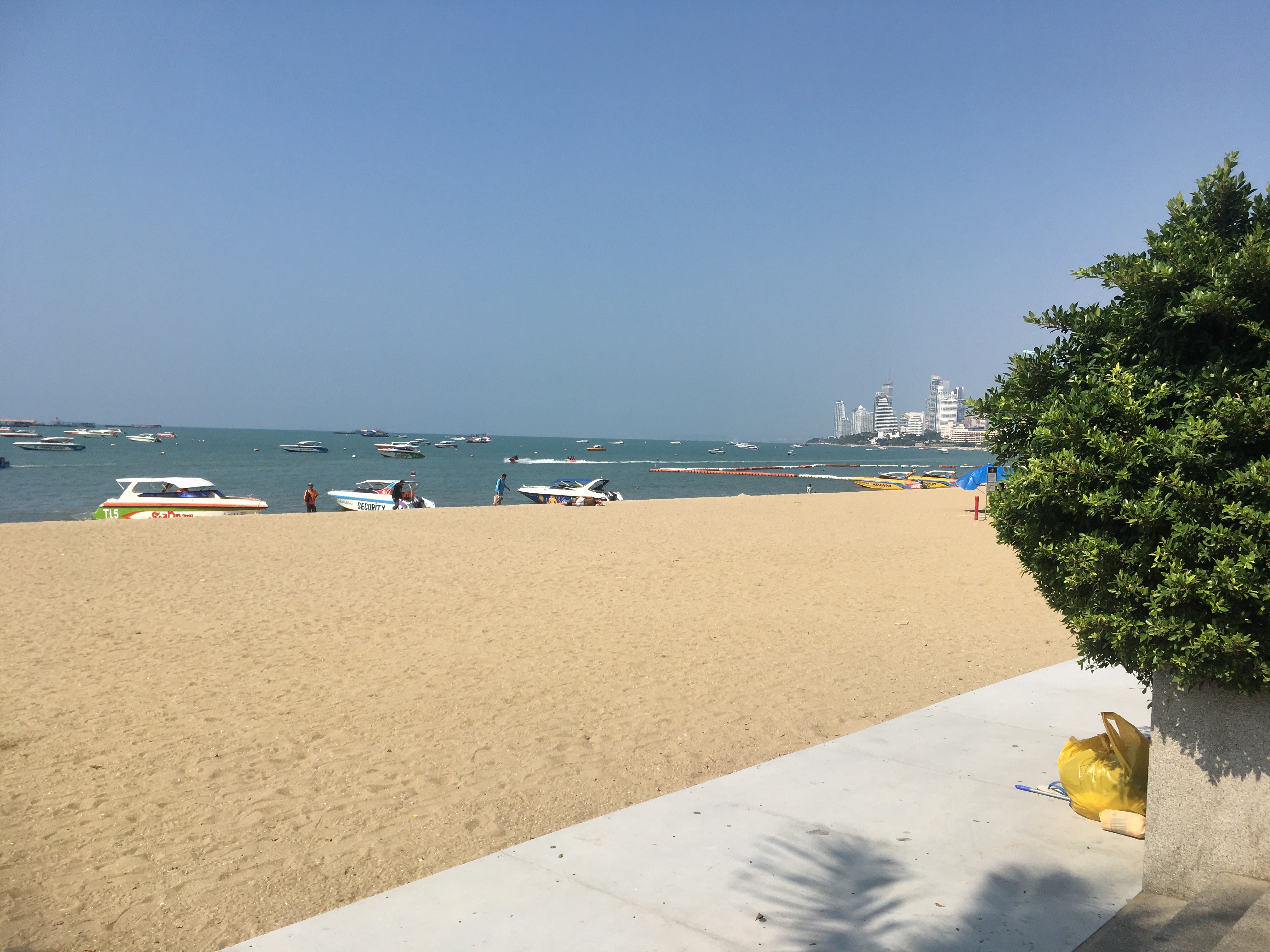 Pattaya Beach sand water boats